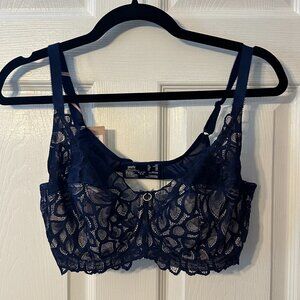 Panache Allure 10765 Navy Lace Bra